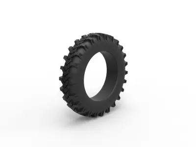 Tractor tire 2 Scale 1 to 10 3D print model