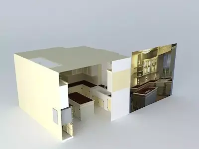 Old style Kitchen Free 3D model