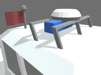 Low Poly Police Boat 01 Low-poly 3D model