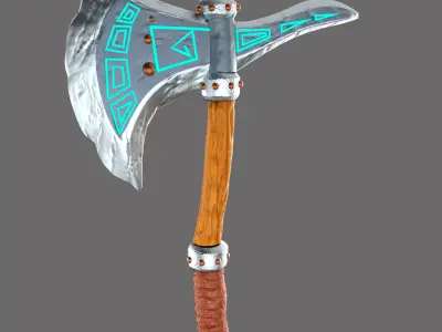 Axe -game ready model viking Low-poly 3D model
