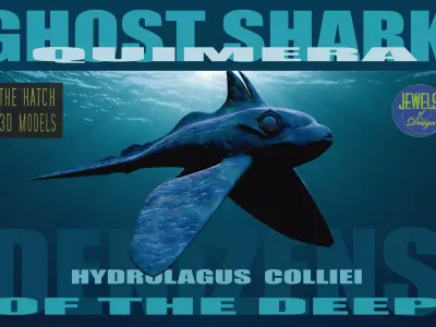 Ghost Shark 3D model Low-poly 3D model