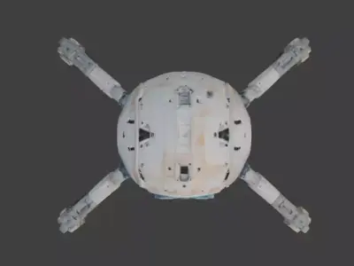 Sci-Fi Maintenance Drone 3D Model v2 Low-poly 3D model