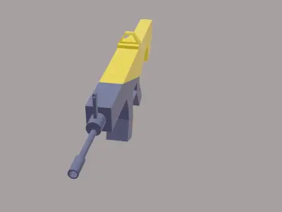 rifle Low-poly 3D model purchase