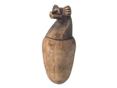 Egyptian jar 9 Low-poly 3D model