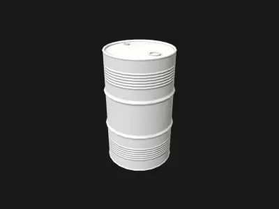 Low-poly PBR Metal Barrel Low-poly 3D model