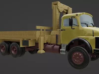 Mercedes Benz 2213 crane truck 3D print model