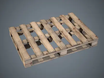 Pallet wooden Low-poly 3D model