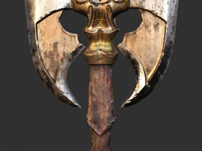 37 Axe Base Mesh - Vol 14 Low-poly 3D model