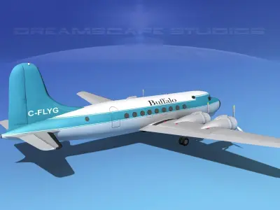 Douglas DC-4 Buffalo Airlines 3D model