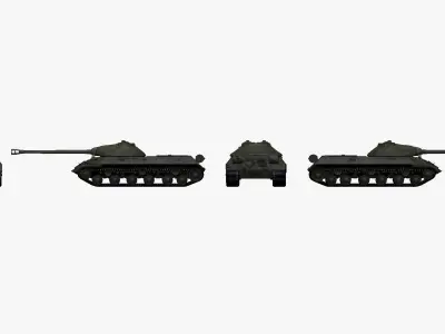 001147 soviet tank is3 3D model purchase