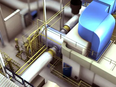 gas turbine Area Ladoga 32 3D model