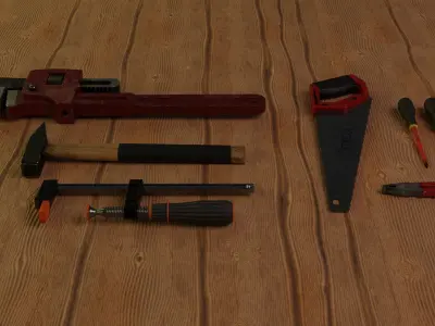 Work Tools Low-poly 3D model