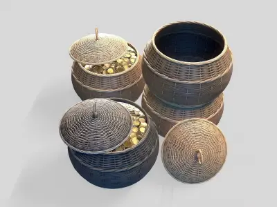 Basket 13 Low-poly 3D model