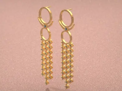 Earrings woman design 3D model