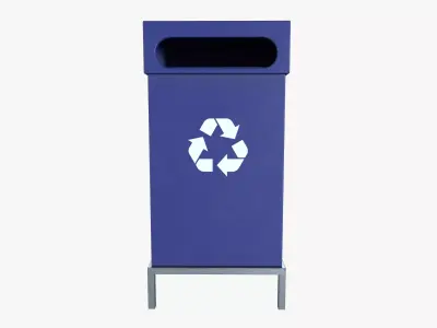 Industrial Waste Bin Low-poly 3D model