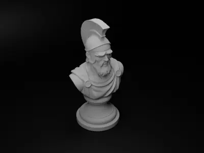 Spartan Hoplite Bust Chess 3D print model purchase