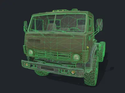 Kamaz 4310 Low-poly 3D model