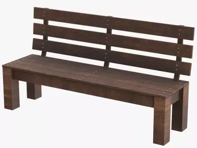 Park Bench 03 3D model