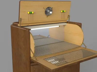 Vintage Bar Cabinet 3D model
