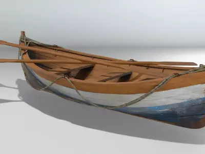 Realistic Raw Boat 3D model