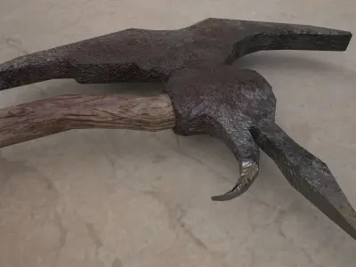 Big Battle Axe Low-poly 3D model