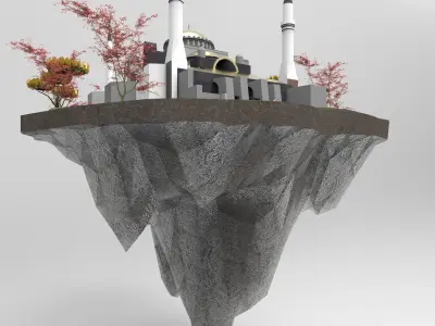 Flying Hagiashopia 3D model