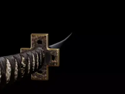Katana Square Guard Low-poly 3D model