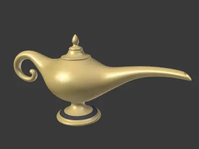 Cartoon Magic Lamp Low-poly 3D model