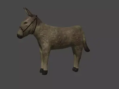 The donkey Low-poly 3D model