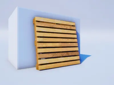 Cartoon Prop Essentials - Wooden Pallet Low-poly 3D model