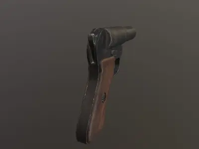 Soviet signal pistol - SPSh-43 Low-poly 3D model