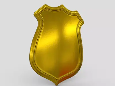 Police Badge Low-poly 3D model purchase