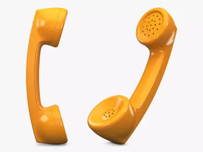 Vintage Retro Telephone Handset M1 3D model