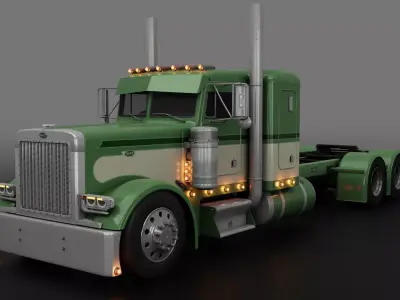 Peterbilt 379 Semi Truck - Complete Model 3D model