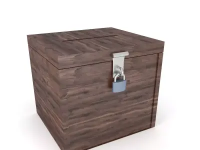 ballot box Low-poly 3D model