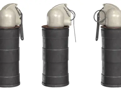 MILITARY Game Ready Soviet GRD Smoke Grenade Low-poly 3D model