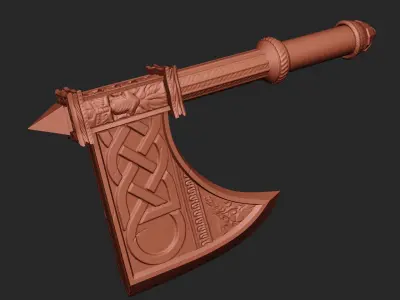 One-Handed Dwarf Axe 3D model