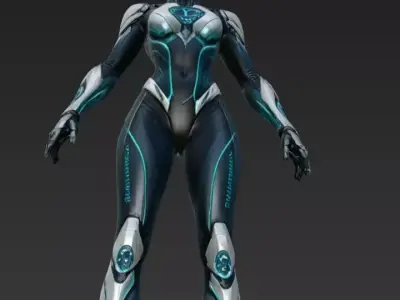 Female Chronaflare 3D model