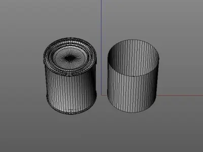 One pint paint can  with plastic handle 3D model