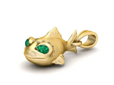 Fish Pendant 3D Printable Model 3D print model
