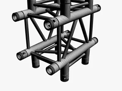 Square Truss Cross and T- Junction 31 3D model
