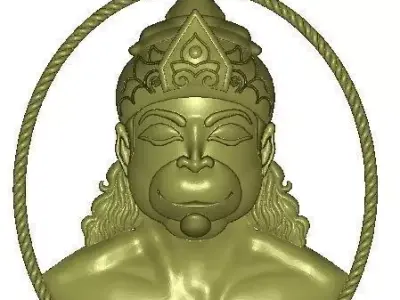 Hanuman Pendant 3D print model buy