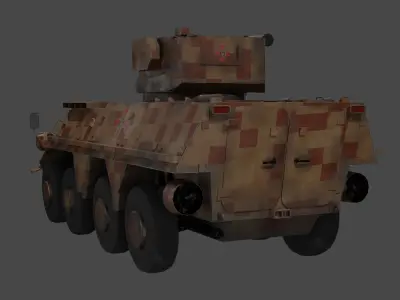 BTR 4 APC 4 UKR Low-poly 3D model