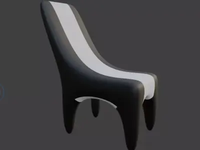 Plastic chair 3d model using blender 3D model