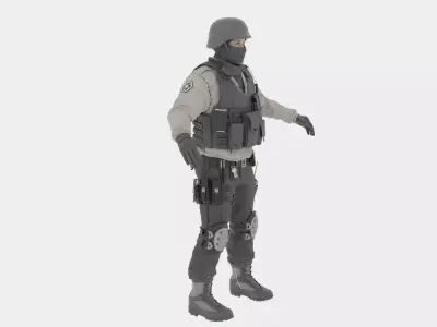Swat Police Raft 3D model
