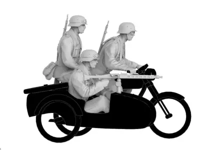  german motorcycle team 3D print model