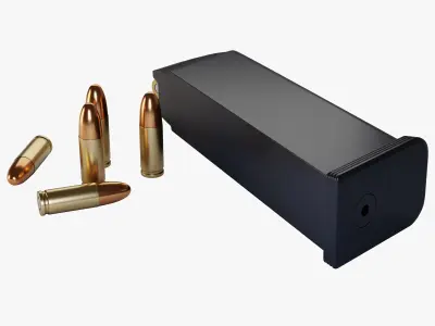 9mm cartridge magazine 3D model