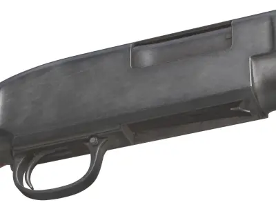 Winchester model 12 pump shotgun 12 gauge 3D model