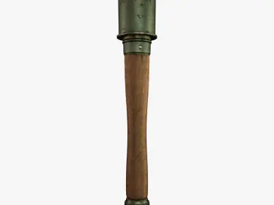 M24 Stielhandgranate Stick Grenade - RC low-poly  Low-poly 3D model