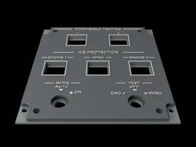 EMBRAER E1 OVERHEAD - WINDSHIELD HEAT ICE PROTECTION PANEL 3D print model